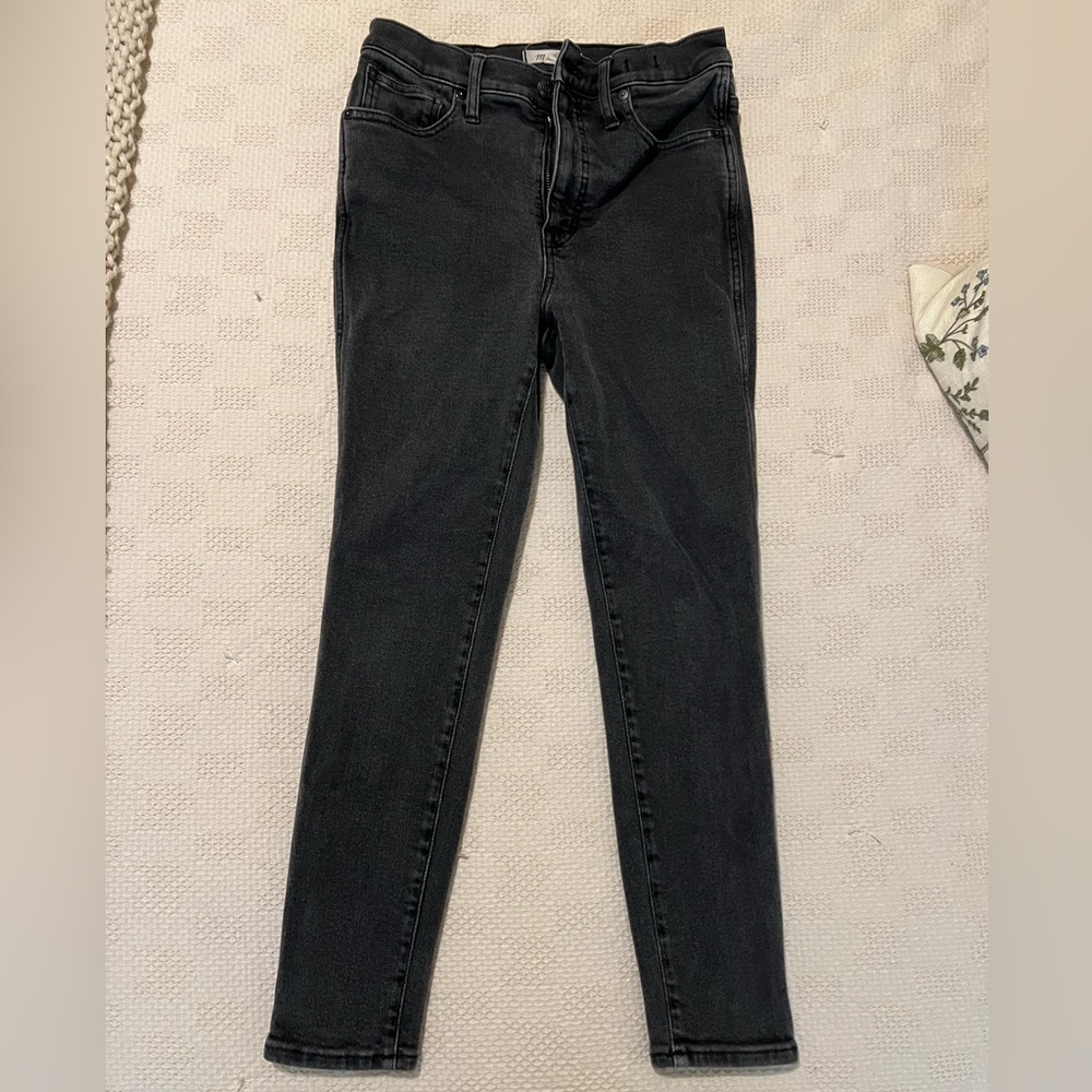 Madewell black 10” high rise skinny jeans Size 29p